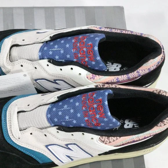 NEW BALANCE 997 Black Beige 'Patchwork' Sneakers Sz 10 Men New In Box - Picture 10 of 13